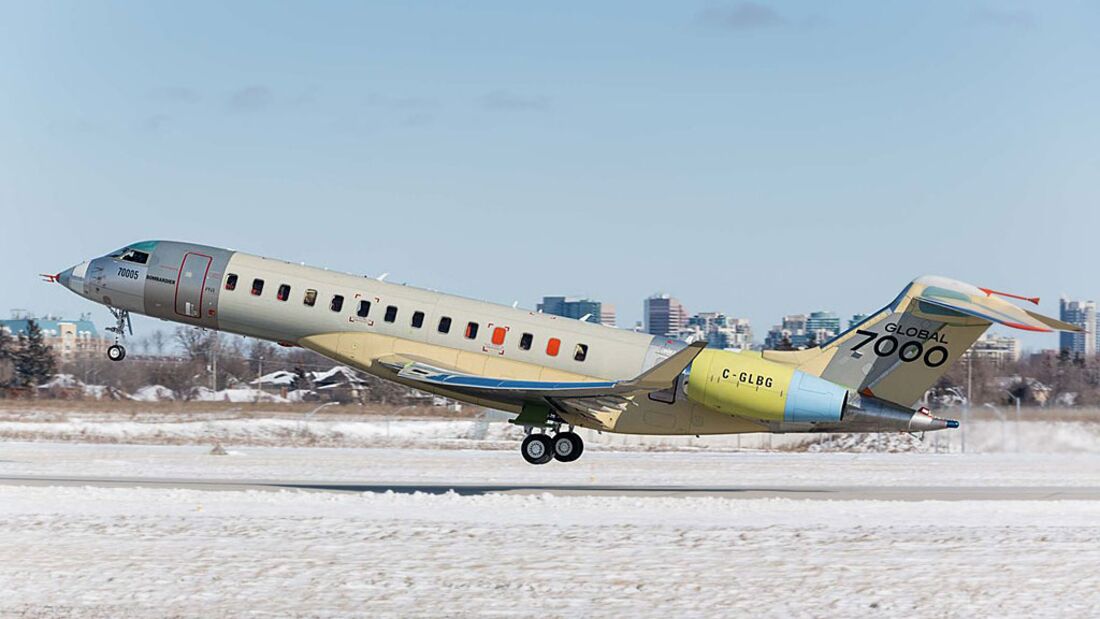 Fünfte Bombardier Global 7000 fliegt