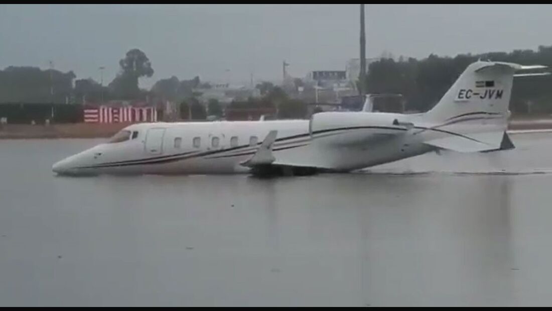 Malaga Airport war unter Wasser